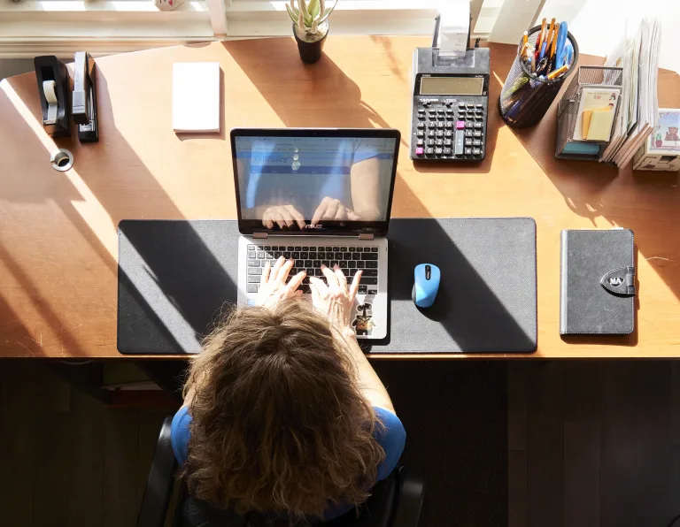 Marlene at desk